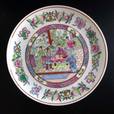 Antigo Prato Decorativo Em Porcelana Oriental