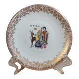 Antigo Prato Decorativo Em Porcelana Parana R 10004