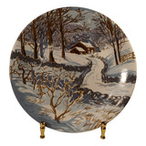 Antigo Prato Decorativo Em Porcelana Schmidt R 12235 A