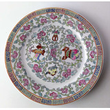 Antigo Prato Decorativo Porcelana Oriental 8725