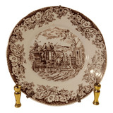Antigo Prato Decorativo Porcelana Real R 11360