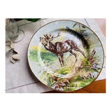 Antigo Prato Natalino Decorativo Alce cod 110 