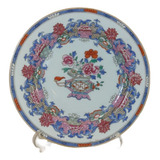Antigo Prato Parede Porcelana Oriental Com Restauro R 4666