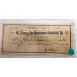 Antigo Raro Cheque Israel 1950 Estados