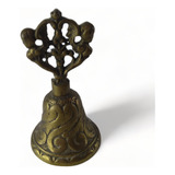 Antigo Raro Sino De Colecao Em Bronze Frances 12135 Rrdeco