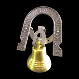 Antigo Raro Sino De Parede Russo Metal E Bronze 11405 Rrdeco