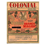 Antigo Rotulo Vinho Branco Niagara Seco Colonial Anos 50