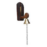 Antigo Sino Com Aplique Bronze De Parede Com Suporte Madeira