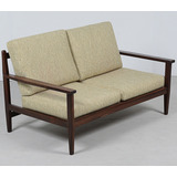 Antigo Sofa 2 Lugares Celina Design Anos 60 Jacaranda Maciço