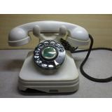 Antigo Telefone Baquelite Cor Branco Original Funcionando