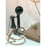 Antigo Telefone Castiçal Original Americano