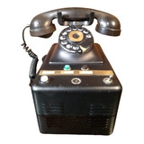 Antigo Telefone De Mesa Caixa Metal C 6682
