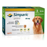 Antipulgas Para Cães Simparic 80mg 20 1 40kg 3 Comprimidos