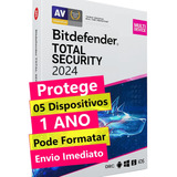 Antivírus Bitdefender Total Security 5 Dispositivos