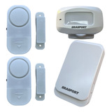 Anunciador De Presença Sensor E 2 Alarme Porta Magnetico Kit