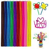 Anvin Limpadores De Cachimbo 100 Peças Hastes De Chenille De 10 Cores Para Artesanato Decorações E Projetos Escolares Criativos 6 Mm X 12 Polegadas Cores Brilhantes Sortidas
