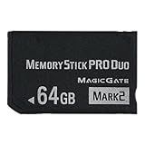 ANXILE Cartão De Memória Original Memory Stick Pro Duo 64GB Mark2 PSP1000 2000 3000