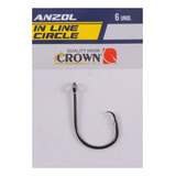 Anzol Pesca In Line Circle Hook Black 6 0 Crown 06 Unidades