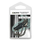 Anzol Pesca In Line Circle Hook Black 6 0 Crown 06 Unidades