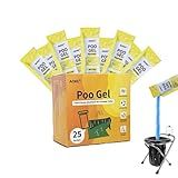 AOKE Gel Em Pó Absorvente Portátil Para Vaso Sanitário Pacote Com 25 Unidades De Tratamento Desodorizante Para Acampamento Ao Ar Livre E Caminhadas