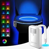 Aomofun Luz Noturna De Vaso Sanitário 16 Luzes Noturnas De LED Que Mudam De Cor Com Sensor Ativado Por Movimento Dispositivo Engraçado De Decoração De Banheiro Para Homens Dia Dos Pais Novidade