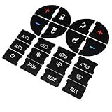 AOUTTUOA Conjunto De Decalques De Painel AC E Reparo De Botão De Rádio Fix Ruined Desvanecido Botão A C Kit De Reparo De Adesivo Compatível Com Veículos GM Compatíveis Com Chevy Silverado Suburban