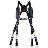 AP LEATHER Suspensórios De Cinto De Ferramentas Suspensórios De Trabalho Ajustáveis Resistentes Com 4 Laços Em D Destacáveis Para Cinto De Ferramentas De Construção Preto Full Size