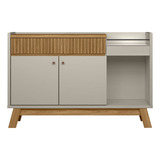 Aparador Buffet Bar 87x133 C 2 Pts 1 G Metz Nature offwhite