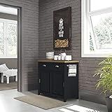 Aparador Buffet Ditália 2 Gavetas 2 Portas Ba 145 Preto