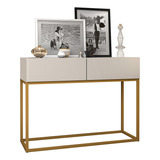 Aparador Buffet Eros 90cm Estilo Industrial Com Base De Ferro Com 2 Gavetas Para Cantinho Do Café E Hall De Entrada