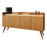 Aparador Buffet Gold De Sala 4 Portas Logmais Cores