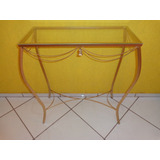 Aparador De Ferro 70x30cm Detalhe Pingente Com Vidro Brinde