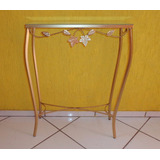 Aparador De Ferro C Vidro 60 Cm Promoção Cor Ouro