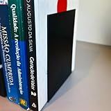 Aparador De Livros Para Estante Acrilico Preto