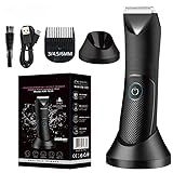 Aparador De Pelos Para Homens Aparador De Bolas à Prova D água Com Luz E Lâmina De Cerâmica Depilador Corporal Para Depilação Púbica Corporal Gengiva Barbeadores Elétricos