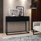 Aparador Eros Industrial Com Base Industrial Preto Para Sala Cor Preto preto