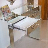 Aparador Espelho Lapidado 90x30x85 2 Gavetas