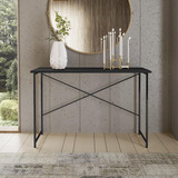 Aparador Steel 76 Cm Estilo Industrial Com Pés Em Aço Cor Preto preto