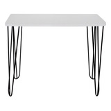 Aparador Tampo Console Pés Estilo Industrial Branco Laca