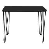 Aparador Tampo Console Pés Estilo Industrial Preto Laca