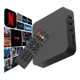 Aparelho Adaptador Smart Tv Box Transforme Sua Tv Em Smart Cor Preto Tipo De Controle Remoto Padrão