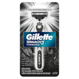 Aparelho De Barbear Gillette Mach3 Carbono Carvão Ativado