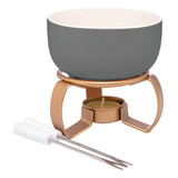 Aparelho De Fondue 4 Peças Lyor Aspen Cinza