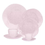 Aparelho De Jantar Chá E Café 42 Pçs Oxford Ryo Pink Sand