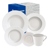 Aparelho De Jantar Tramontina 20 Pçs De Porcelana Aba Larga