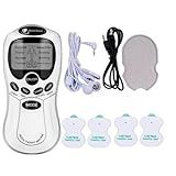 Aparelho De Massagem Por Choque TENS E FES Com 4 Eletrodos Massageador Muscular Portátil Para Alívio De Dor E Reabilitação