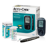 Aparelho De Medir Glicose Diabetes Kit Accuchek Active Compl