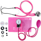 Aparelho De Pressão Arterial Manual Com Estetoscópio Rosa