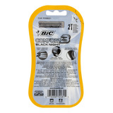 Aparelho Descartável Para Barbear Bic Comfort 3 Black Night 2 Unidades