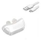 Aparelho Dilatador Nasal Anti Ronco Carregamento Cabo Usb BRANCO 